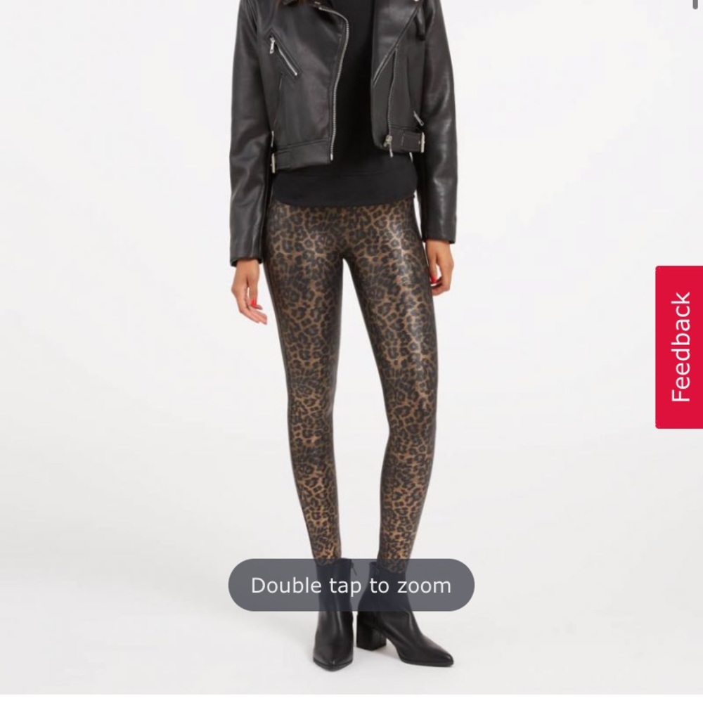 SPANX Faux Leather Cheetah print